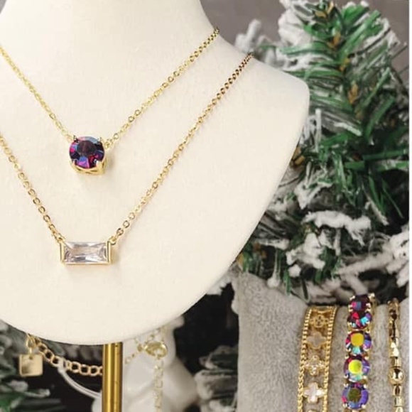 Winterberry Impression Necklace - Red AB Crystal Solitaire - Park Lane Jewelry - Picture 11 of 11